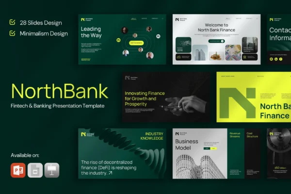 NorthBank Modern Fintech Powerpoint NF